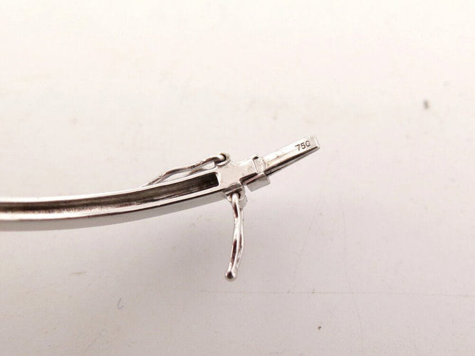 Bracelet bracelet jonc coeur serti 30 diamants 1.55ct t15 or blanc 18k 10gr 58 Facettes 267662