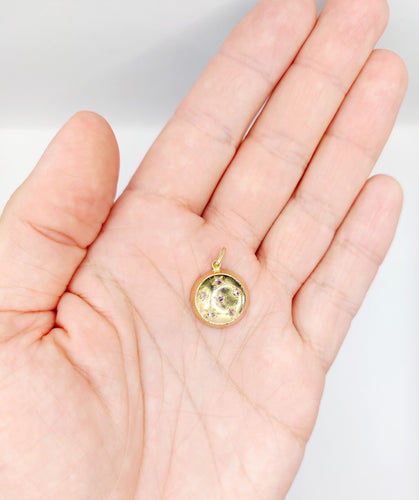 Pendentif Pendentif cible Art Déco or rose, diamants taille rose, serti étoilé (circa 1920) 58 Facettes A05795