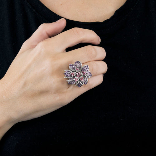 Bague 53 MATY - Bague fleur 58 Facettes 240253