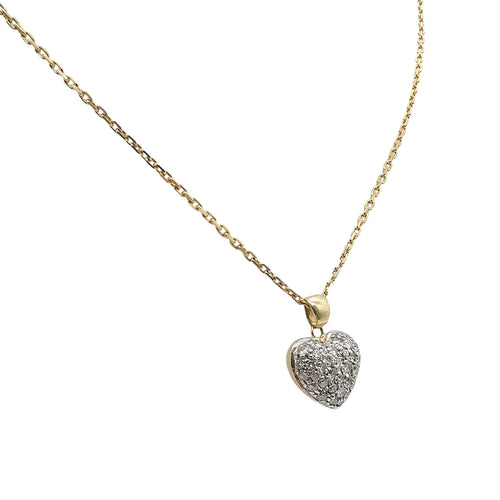 Halskæde i gult guld & diamanter 