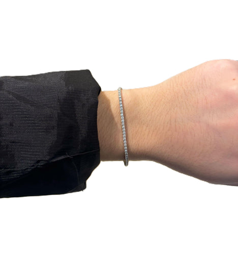 Bracelet Bracelet rivière en or blanc et diamants 58 Facettes 58FC19