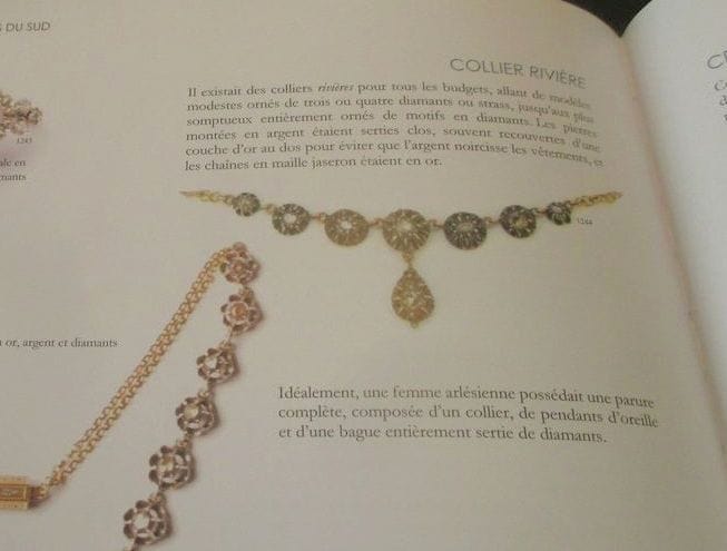 Collier Collier provençal XIXe rivière d’Arles Diamants or rose et argent 58 Facettes
