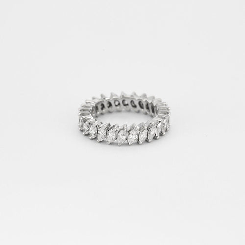 Bague 50 Alliance Américaine Or Blanc et Diamants 2,50 cts 58 Facettes 240 749