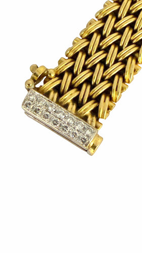 Bracelet Bracelet vintage or 18 carats et diamants 58 Facettes
