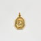 Pendentif Médaille ancienne octogonale St Christophe en or jaune et blanc 58 Facettes