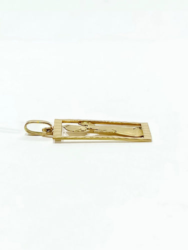 Pendentif Médaille ange en or champagne 58 Facettes