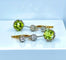 Boucles d'oreilles Paire de boucles d’oreilles en or 18 carats et platine, diamants et peridots 58 Facettes AB500