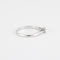 Bague 53 Bague solitaire en or blanc, diamant 58 Facettes