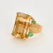 56.5 Bague citrine émeraudes 58 Facettes 32600168