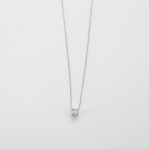 Collier collier diamant, or gris 58 Facettes