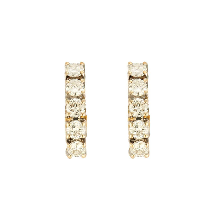 Boucles d'oreilles Boucles d'oreilles lignes diamants en or 58 Facettes