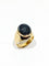 Intaglio ring in gold and hematite 