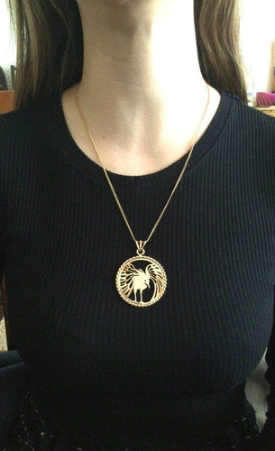 Pendentif Pendentif Phénix Or Rose 58 Facettes