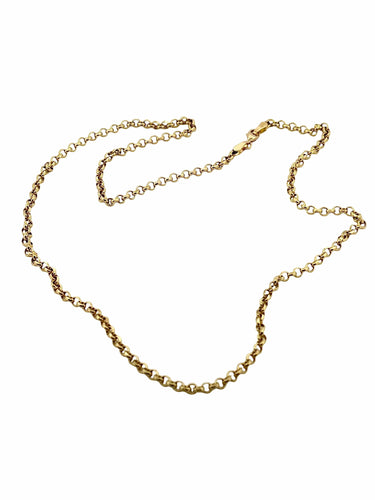 Collier Chaîne maille jaseron en or jaune 18 carats 58 Facettes