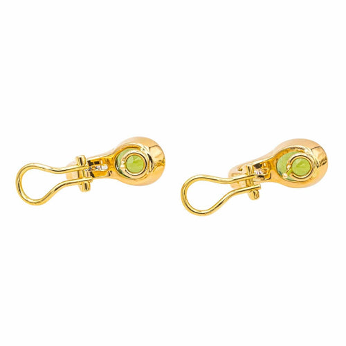 Boucles d'oreilles Boucles d'oreilles Dormeuses Or jaune Péridot, Diamant 58 Facettes 3951648CN