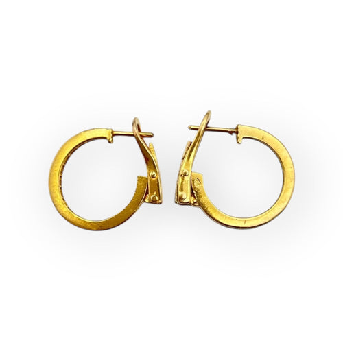 Boucles d'oreilles Créoles or jaune et diamants 58 Facettes 149060553