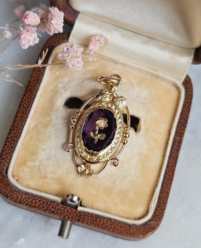 Pendentif Pendentif ancien en or rose et jaune 58 Facettes 313