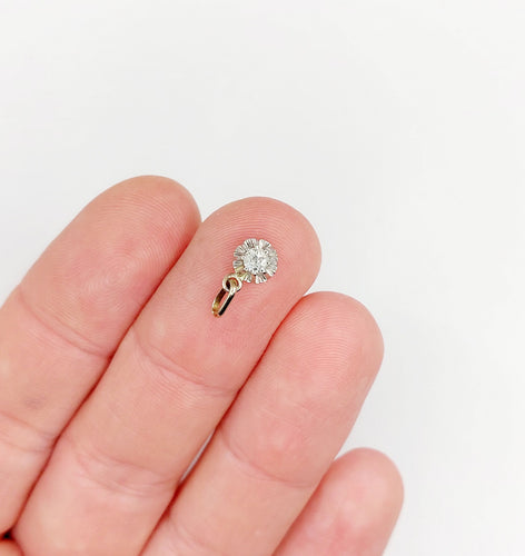 Pendentif Pendentif or blanc, diamant taille ancienne 0,15 carat (circa 1910) 58 Facettes A06145