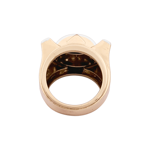 Bague 51 Bague « Tank » or jaune, platine, diamants taille 8/8. 58 Facettes 34626