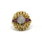 Bague 55 Bague retro années 60 texturée or jaune 750, diamants environ 0.40 carats et rubis environ 0.50 carats 58 Facettes 1235