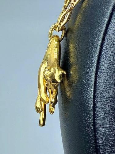 Collier Cartier - Collier « C de Cartier » et pendentif panthère de Cartier, or jaune et diamants 58 Facettes AB435