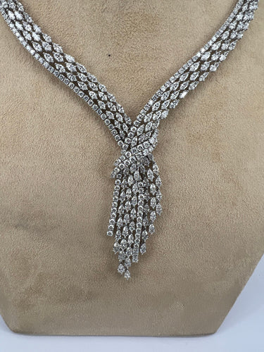 Collier Ensemble collier et bracelet en or blanc et diamants haut de gamme 58 Facettes N-136