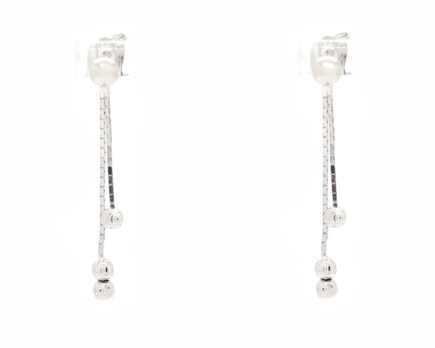 Boucles d'oreilles boucles d'oreilles pendantes en or blanc 58 Facettes 13450