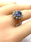 Bague 58 Bague marguerite or blanc, saphir et 10 diamants 58 Facettes AB502