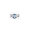 Bague 54 Bague or blanc saphir bleu diamants 58 Facettes