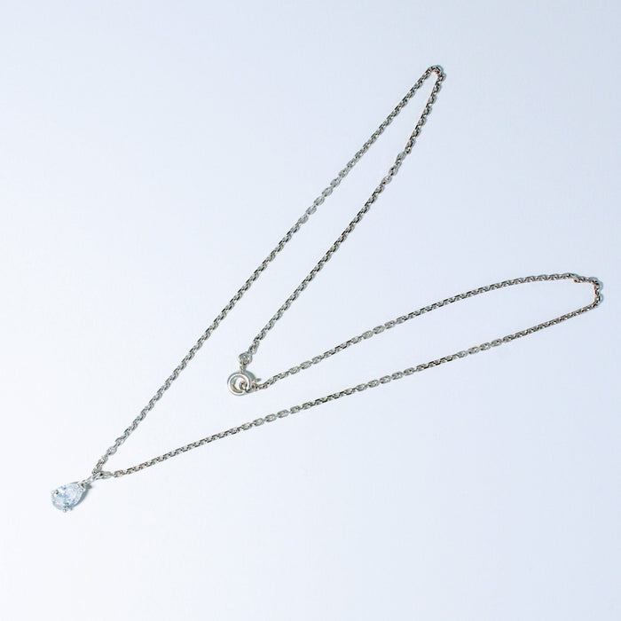 Collier Collier solitaire or blanc et diamant poire 0.60 ct 58 Facettes 240 570