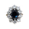 Bague 55 Bague marguerite saphir et diamants 58 Facettes 1-1647/1