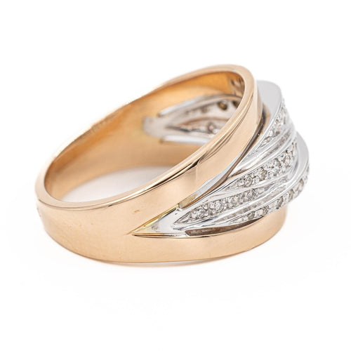 Bague 58 Bague Or rose, Or blanc Diamant 58 Facettes 2264470CN