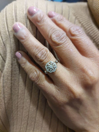 Bague 58 Bague art nouveau diamants 58 Facettes 084201