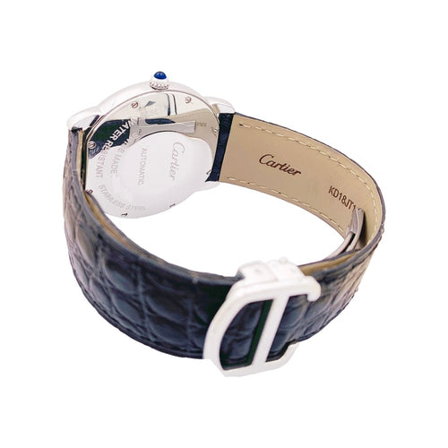 Montre Montre Cartier, "Ronde Solo", acier, cuir. 58 Facettes 34831