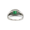 Bague 56 Bague art deco, émeraudes et diamants, Platine 58 Facettes 1153