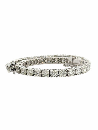 Bracelet Bracelet tennis or blanc et diamants 58 Facettes