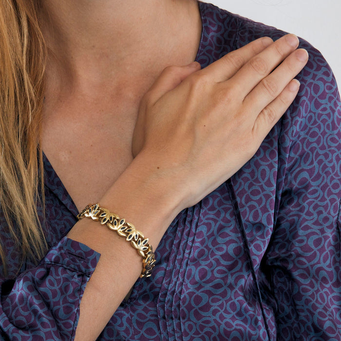 CHAUMET - Geelgouden armband versierd met saffieren