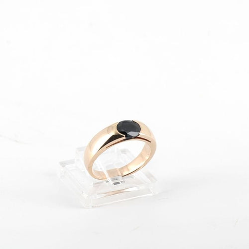 Bague 52 Bague en or rose, jonc et saphir 58 Facettes 720021