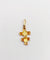 Pendentif croix de Lorraine or jaune, diamants taille rose, pierres rouges (circa 1900) 58 Facettes A05864