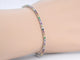 Bracelet Bracelet tennis en or blanc avec pierres précieuses multicolores 58 Facettes 2292