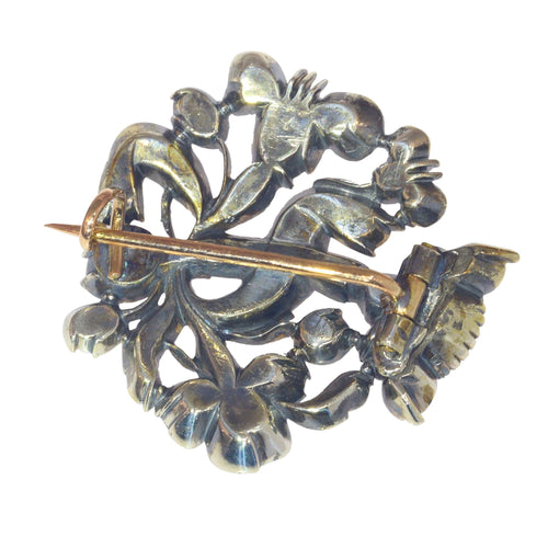 Broche Opulence du Vieux Monde : Broche baroque en diamant taille rose vers 1680 58 Facettes 22027-0087