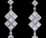 Pendentif Boucles d’oreille Art Déco 1925 en platine, diamants et perles fines. 58 Facettes