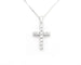 Collier Collier en or rose 18 carats avec pendentif croix et diamants de 0,42 carat 58 Facettes 13866