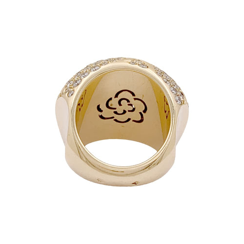 Bague 52 Bague Chanel, "Profil de Camelia" or jaune et diamants. 58 Facettes 34883