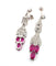 Boucles d'oreilles Superbes boucles d'oreilles en platine massif avec rubis et diamants 58 Facettes