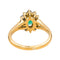 Bague 48 Bague  Marguerite  Or jaune Emeraude, Diamant 58 Facettes 4878440CN