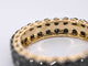 Bague 54 Bague d'éternité en or jaune avec diamants noirs 58 Facettes 2211