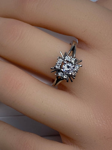 Bague 55 Bague Margueritte en Or blanc & Diamants 58 Facettes AB72