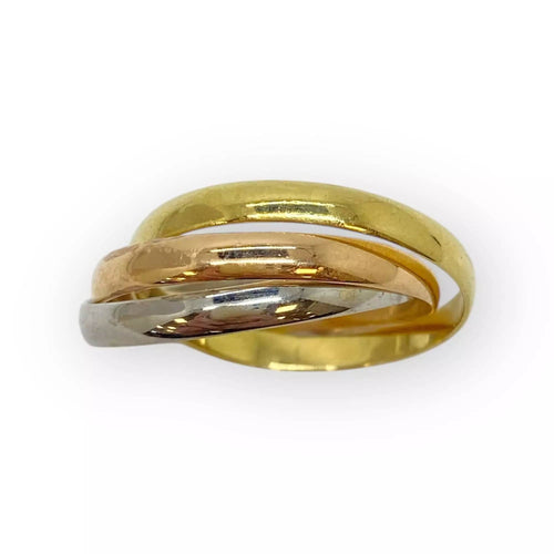 Wedding band three golds