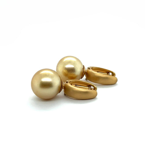 Boucles d'oreilles Boucles D’Oreilles en Perles Champagne et Or Jaune 58 Facettes 380872/Z05HU0U1